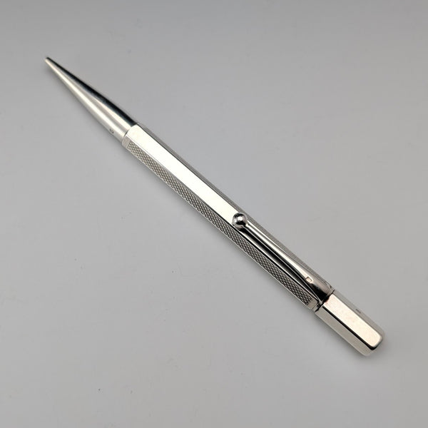1947年 英国ヴィンテージ 純銀製 ヘキサゴン 推進式シャープペンシル Johnson Matthey